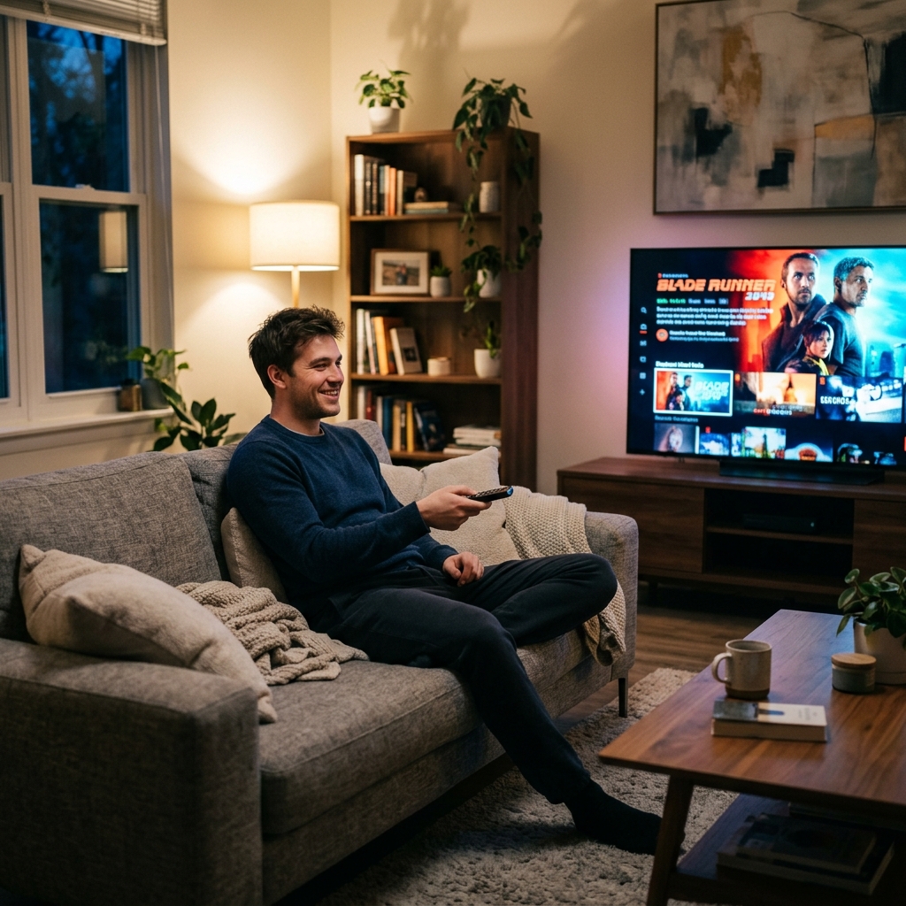 Man choosing galaxotv plan